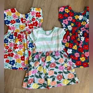 3 Hanna Andersson Girls Cotton Dresses, size 5